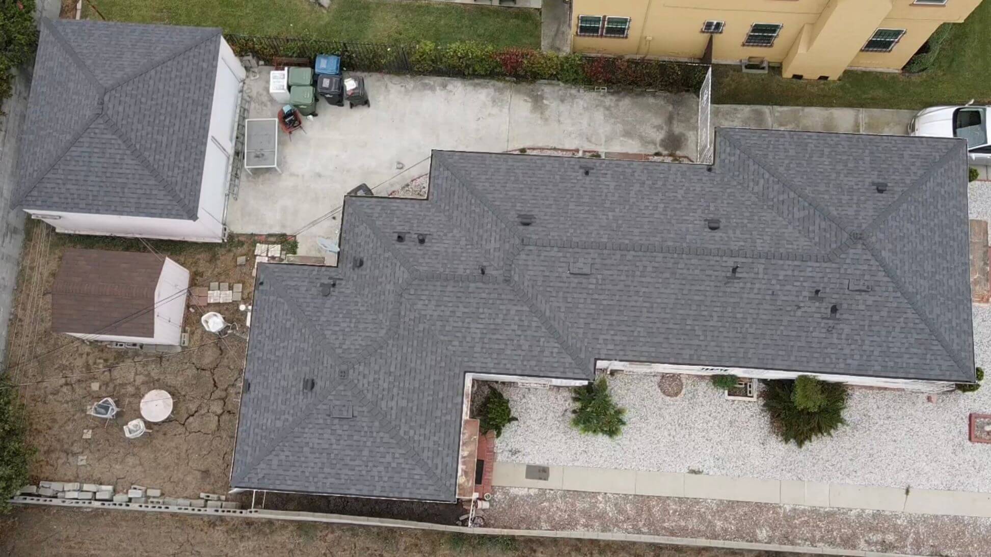 Completed roof installation (after)